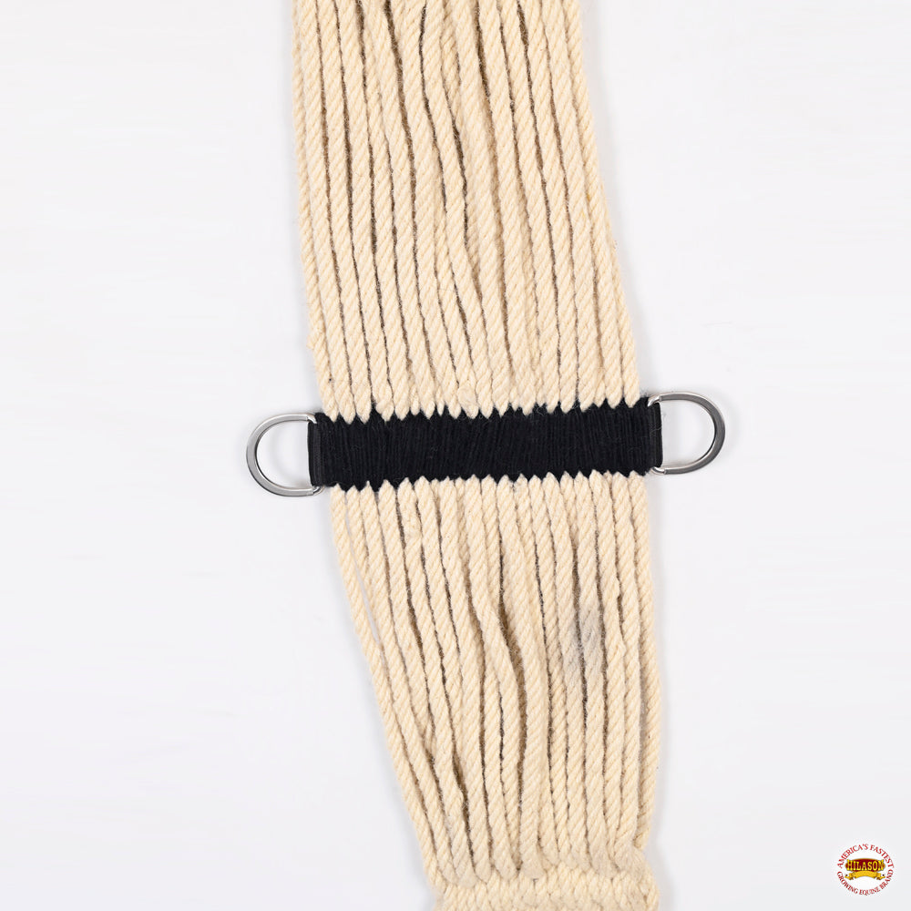 HILASON Horse Western 27 Strand Double Weave Roper Cinch Off White