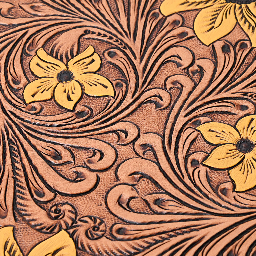 American Darling Jewelry Case Hand Tooled Hair-On Genuine Leather Women Bag Western Handbag Purse