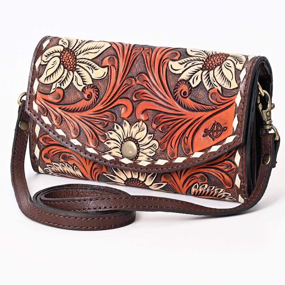 ADBGA379 American Darling Hand Tooled Genuine Leather Women Bag Western Handbag Purse