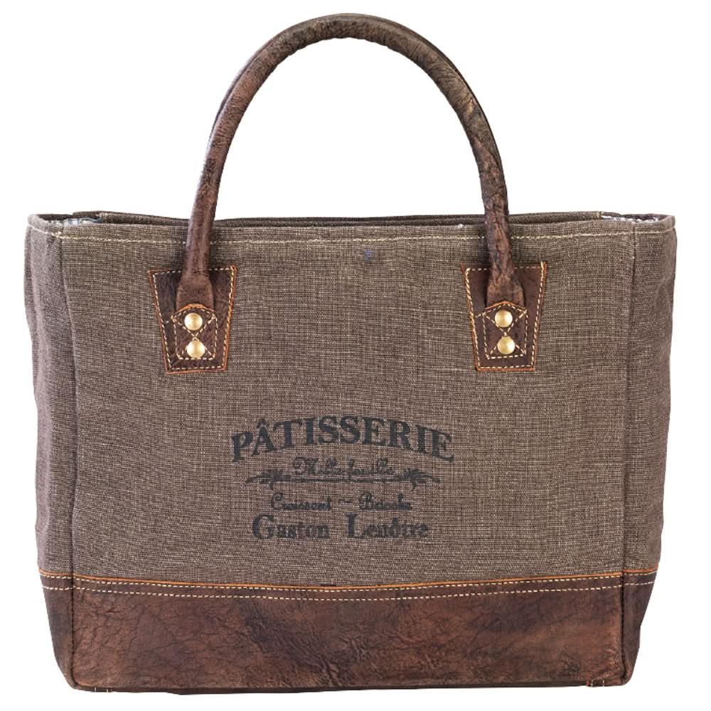 OHLAY KB686 TOTE Upcycled Canvas Genuine Leather women bag western handbag purse