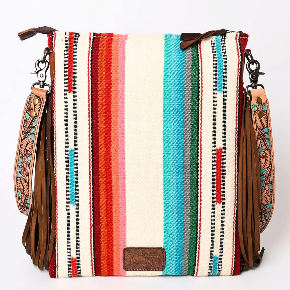 American Darling Cross Body Hand Tooled Saddle Blanket Genuine Leather Women Bag Western Handbag Purse