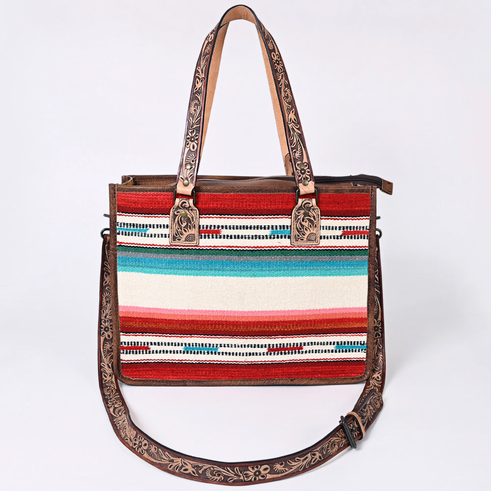 American Darling ADBG1033A Tote Saddle Blanket Genuine Leather women bag western handbag purse