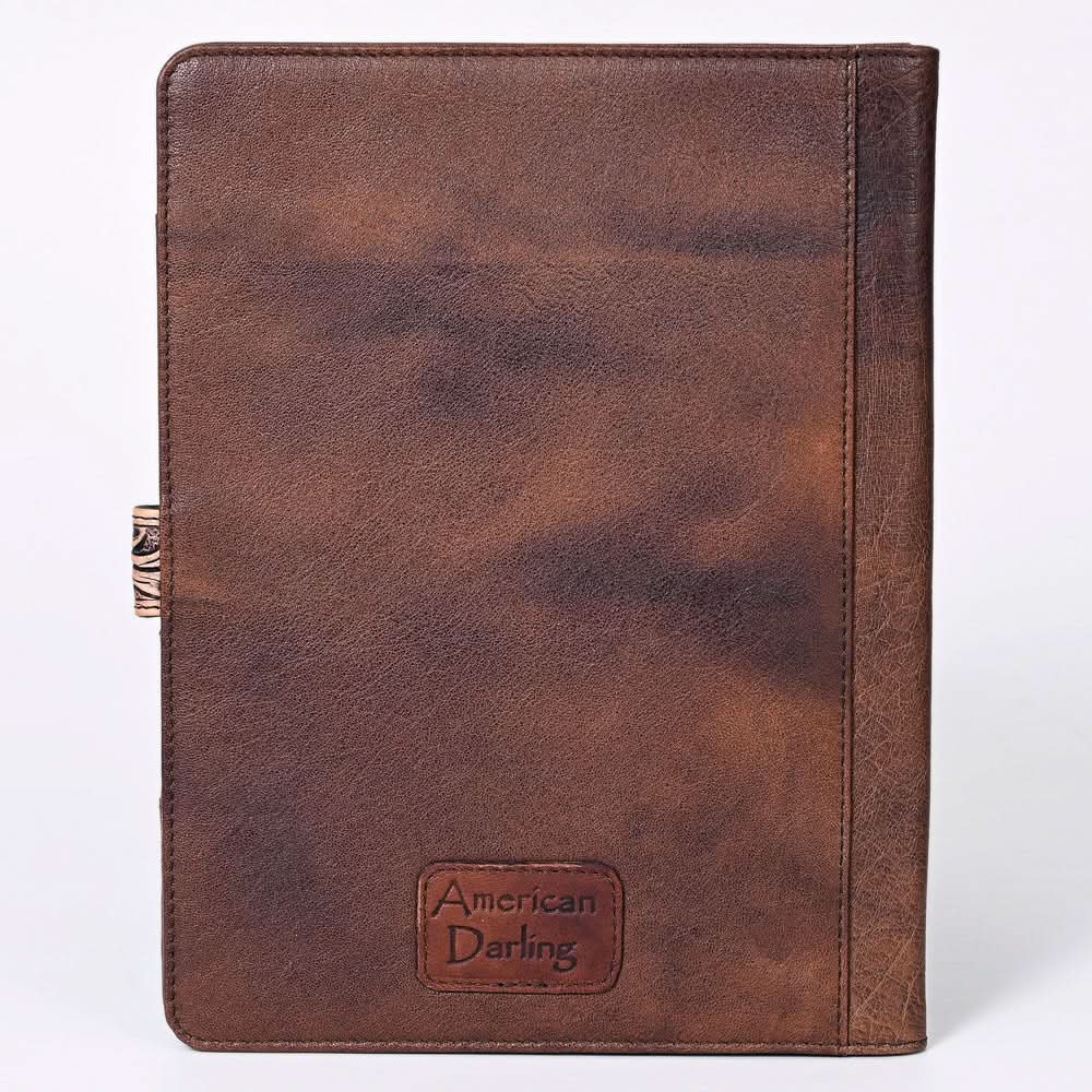 American Darling Portfolio Bag Hand Tooled Crocodile embossed Genuine Leather women bag western handbag purse