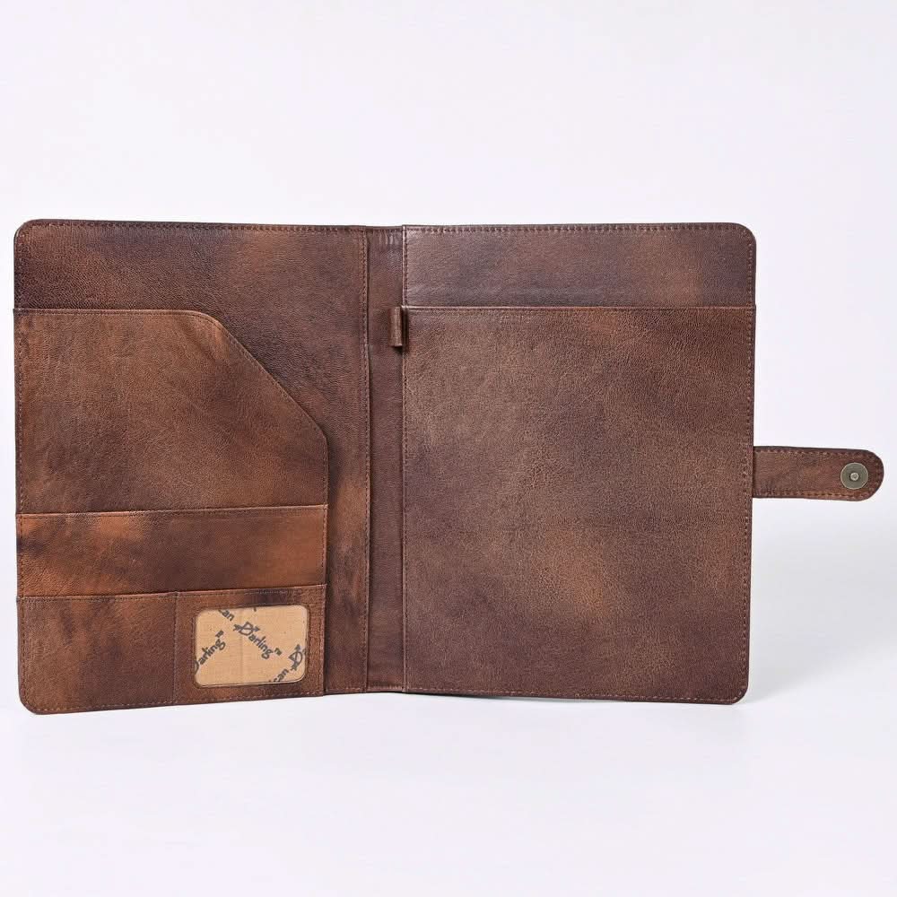 American Darling Portfolio Bag Hand Tooled Crocodile embossed Genuine Leather women bag western handbag purse