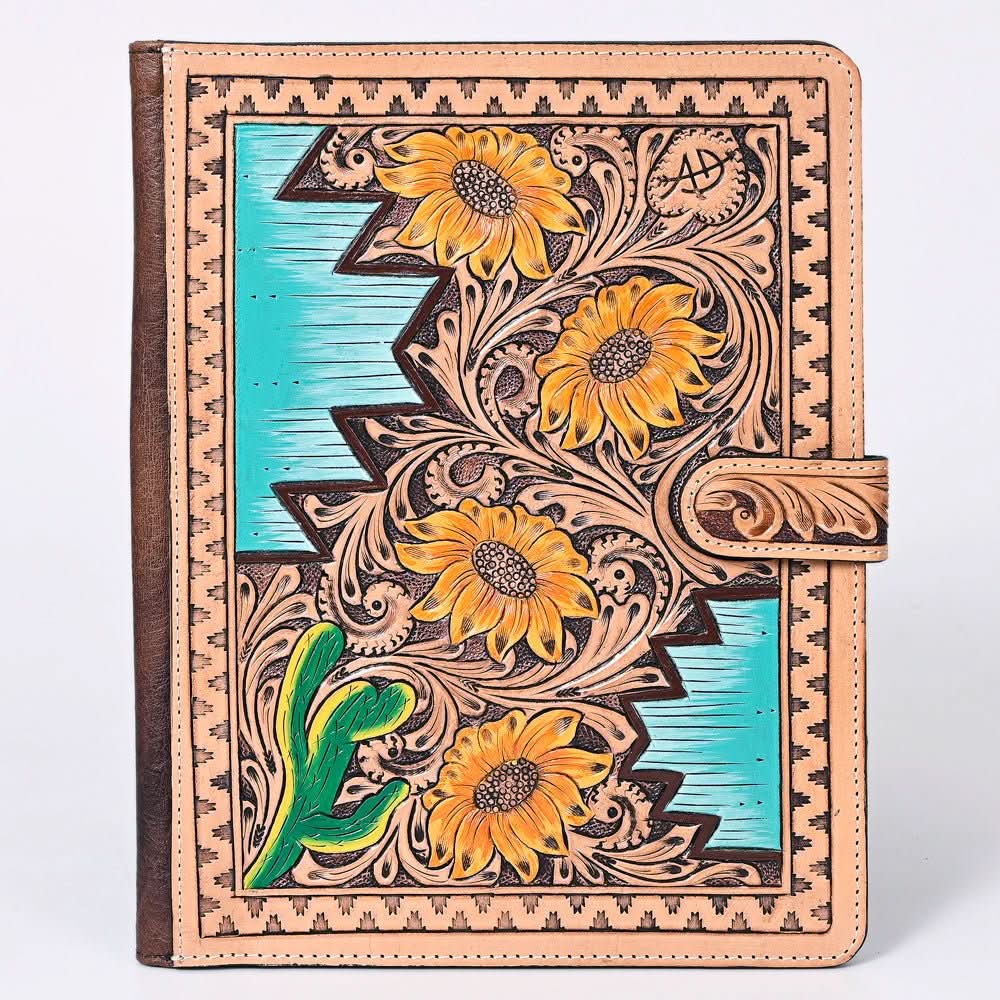 American Darling Portfolio Bag Hand Tooled Crocodile embossed Genuine Leather women bag western handbag purse