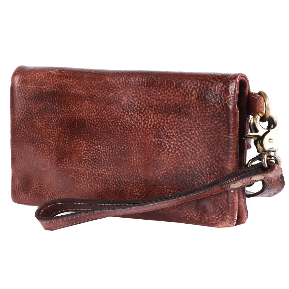 Never Mind Nmbgm140B Wallet Vintage Handmade Genuine Cowhide Leather Women Bag Western Handbag Purse