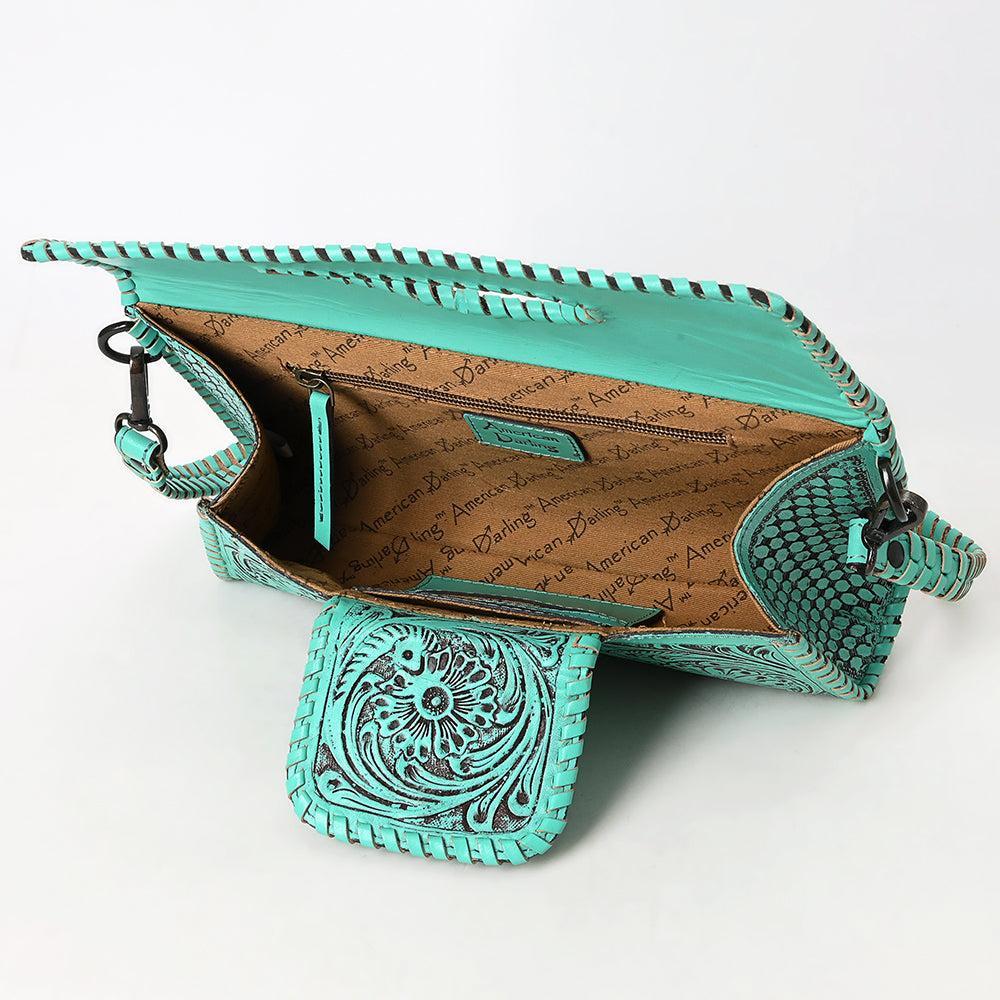 ADBGZ761B American Darling Hand Tooled Genuine Leather Women Bag Western Handbag Purse