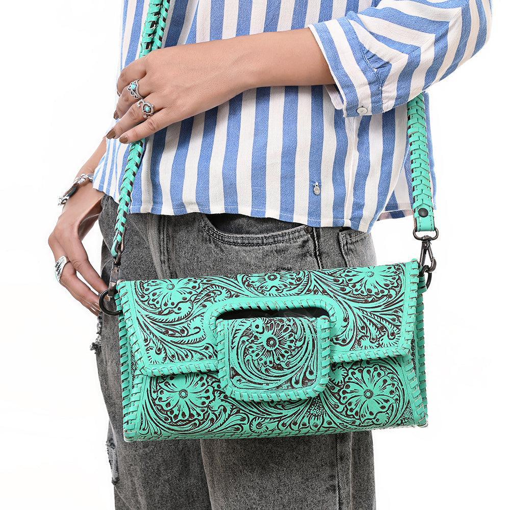 ADBGZ761B American Darling Hand Tooled Genuine Leather Women Bag Western Handbag Purse