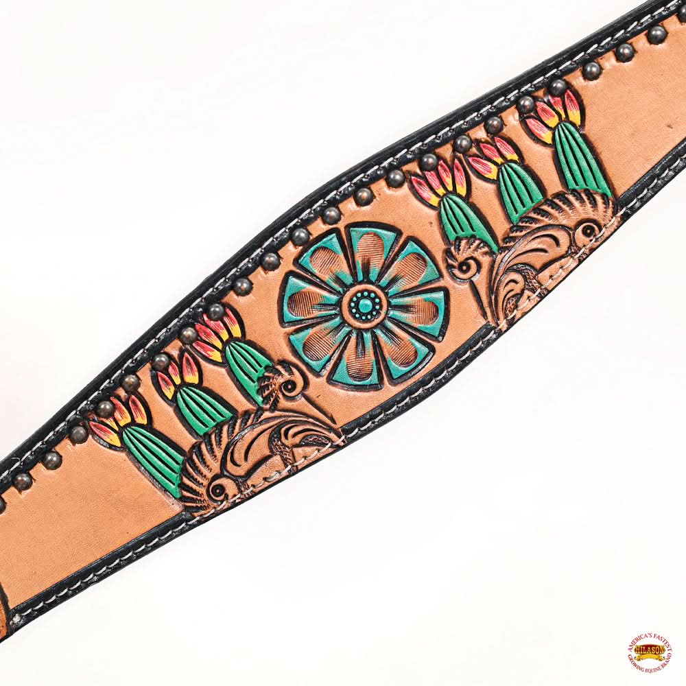 HILASON Western Horse Headstall Breast Collar Leather Tan