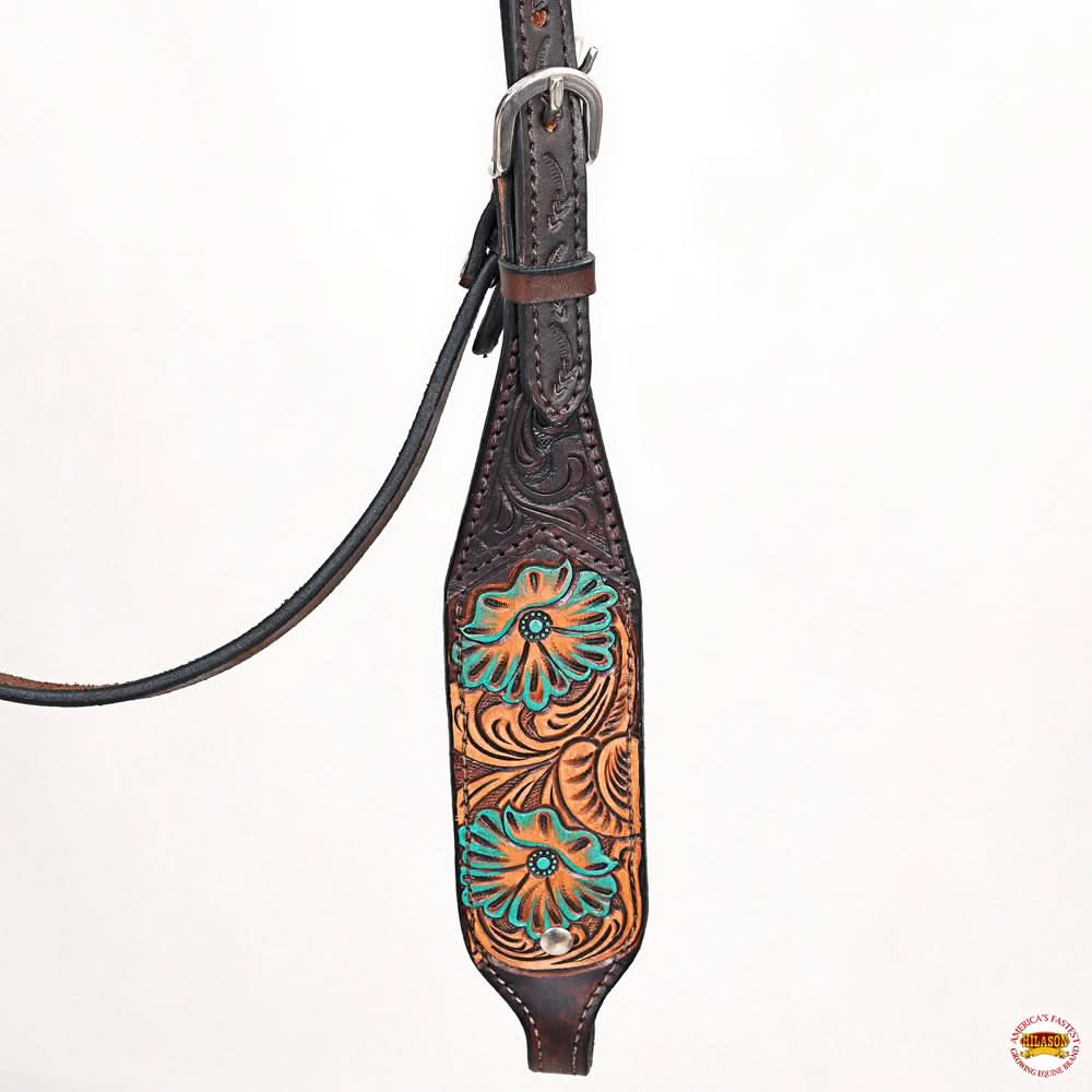 HILASON Western Horse Headstall Breast Collar Leather Brown