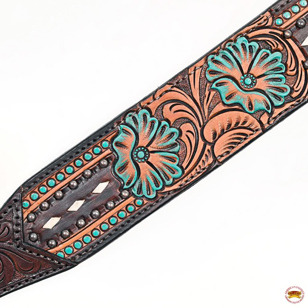 HILASON Western Horse Headstall Breast Collar Leather Brown