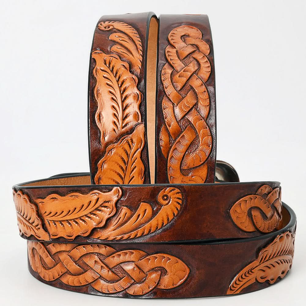 Beautifully hand tooled Genuine American Leather Belt Men and  Women