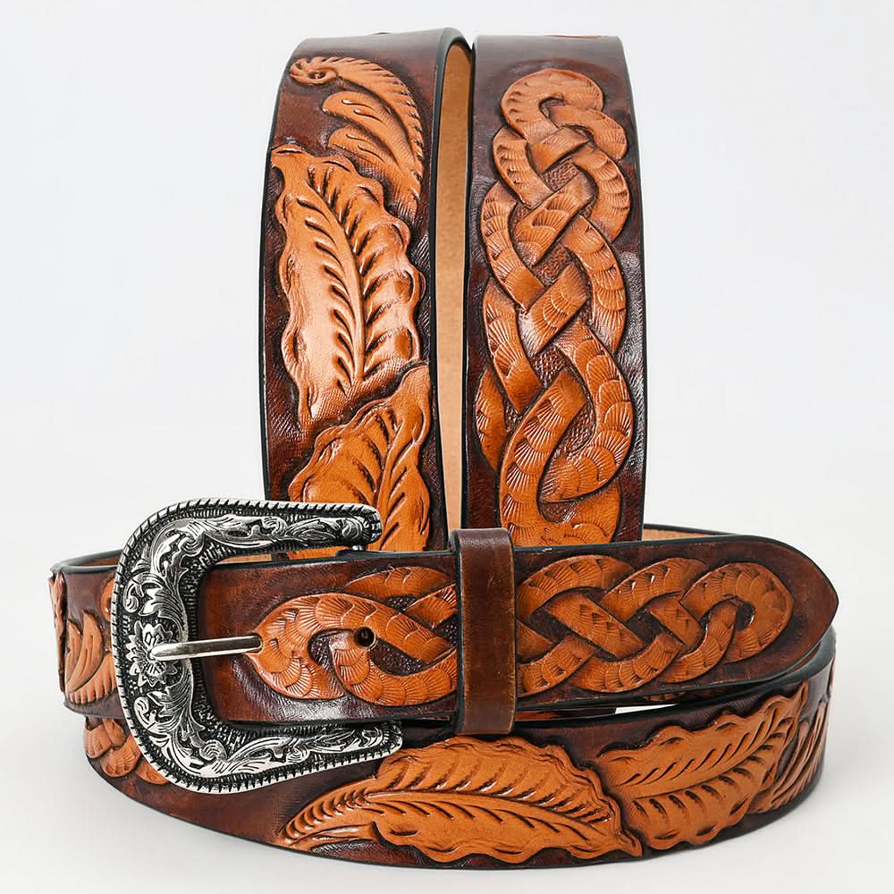 Beautifully hand tooled Genuine American Leather Belt Men and  Women