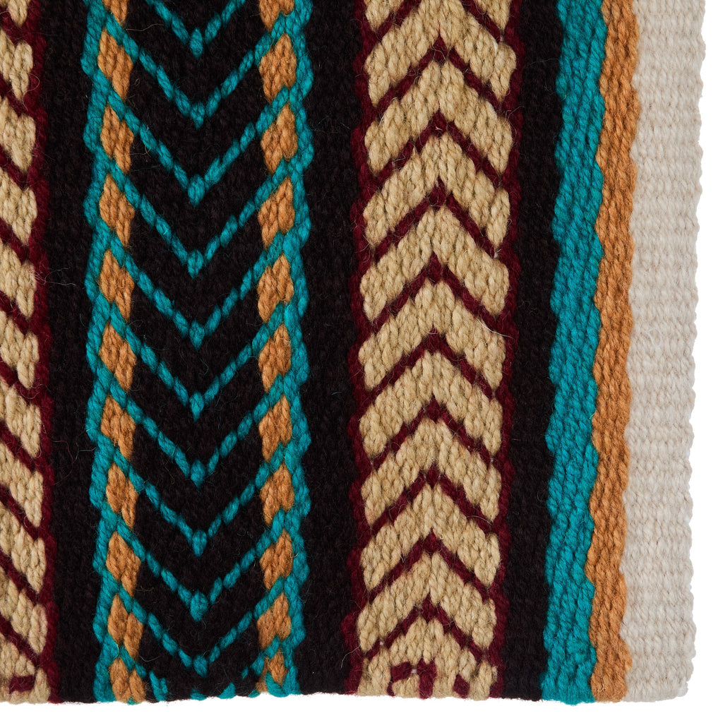 1425-8 Iron Horse 36x34 New Zealand Wool Saddle Blanket MULTI