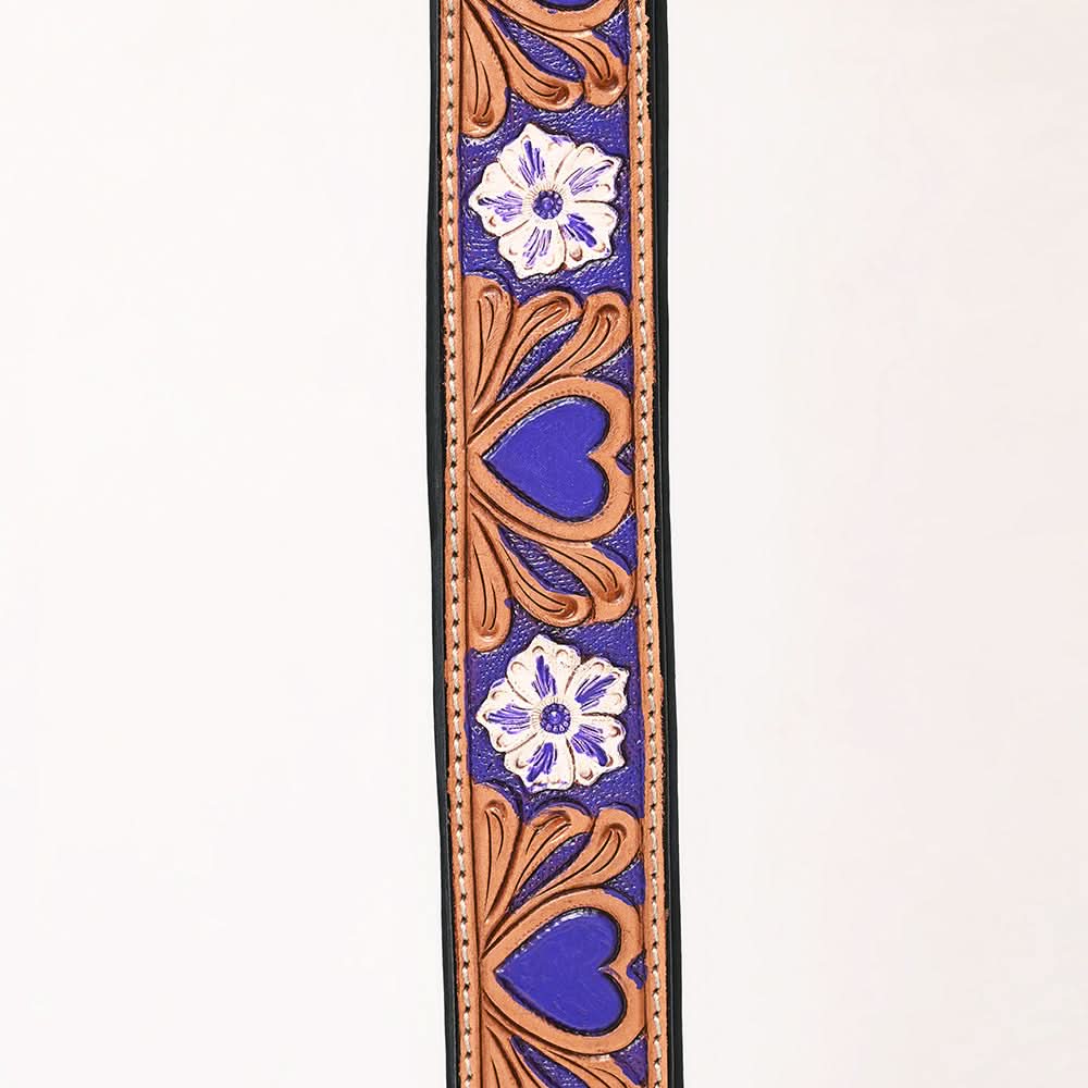 HIlason Genuine Leather Dog Collar Hand Tooled