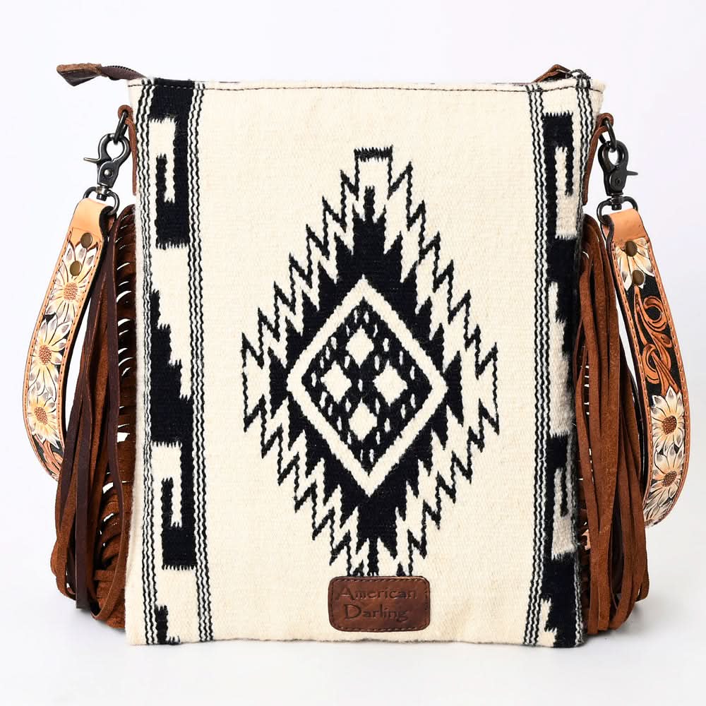 American Darling Cross Body Hand Tooled Saddle Blanket Genuine Leather Women Bag Western Handbag Purse