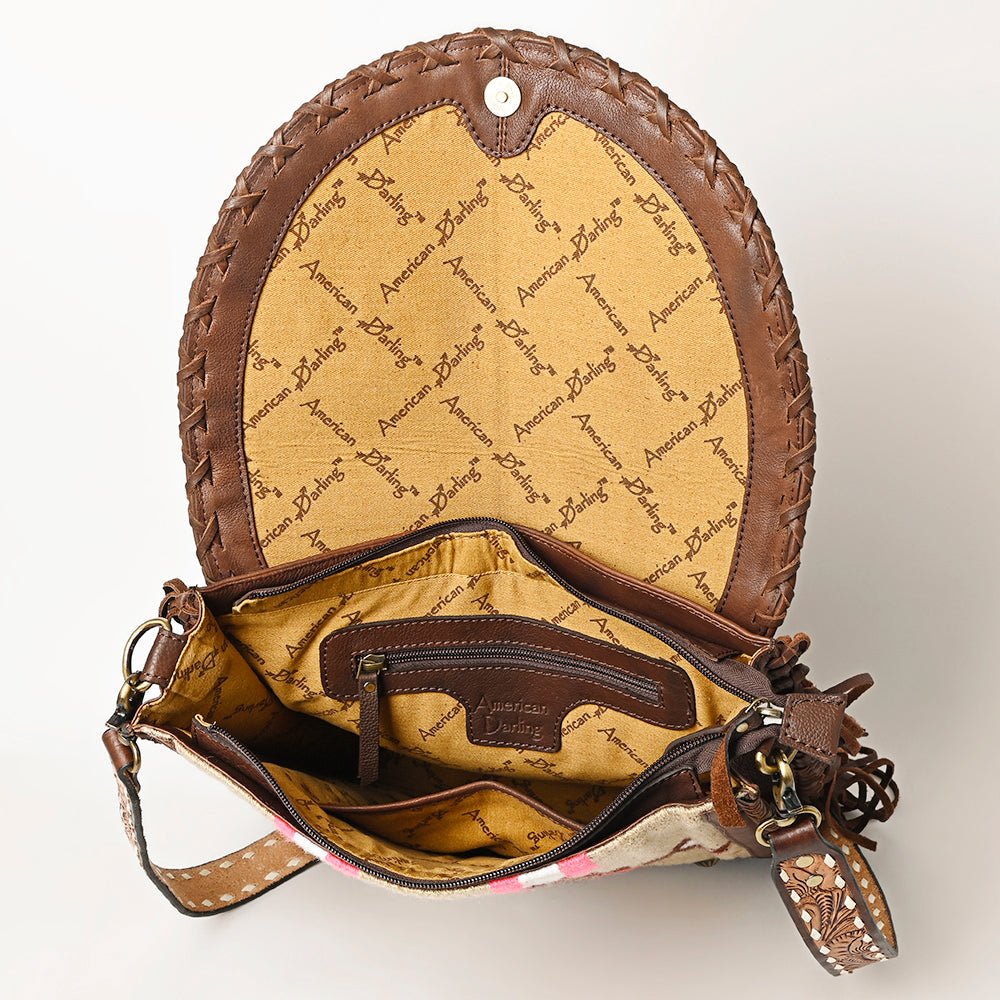 American Darling ADBGA414 Saddle Blanket Genuine Leather Women Bag Western Handbag Purse