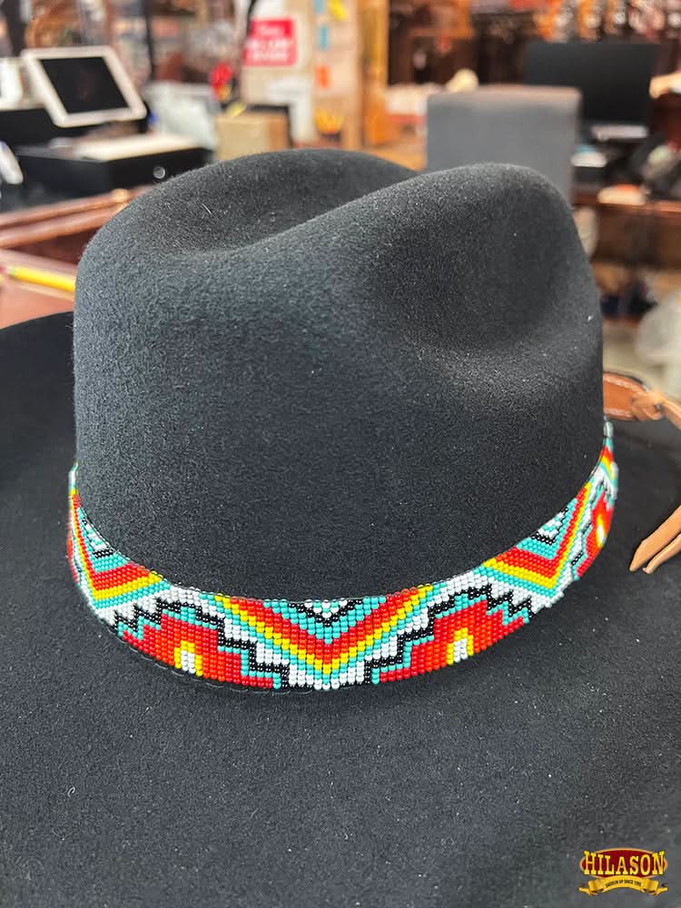 HILASON Beaded  American Style Western Cowgirl Handmade Hatband Tan
