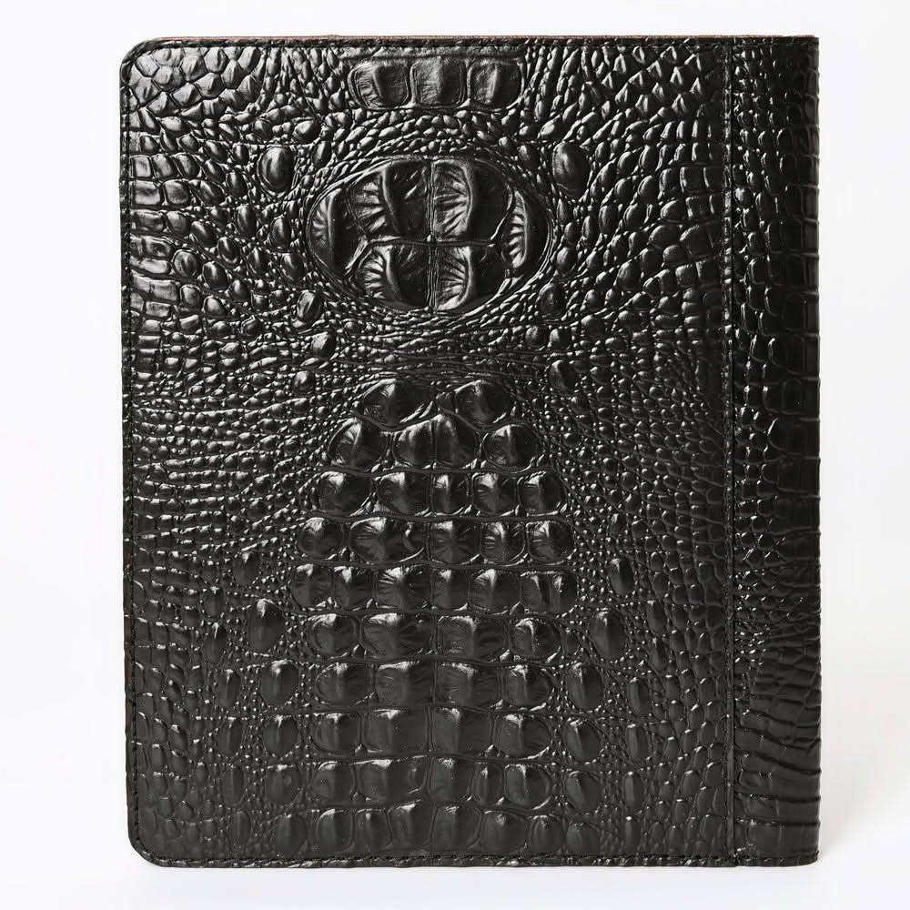 American Darling Portfolio Bag Hand Tooled Crocodile embossed Genuine Leather women bag western handbag purse