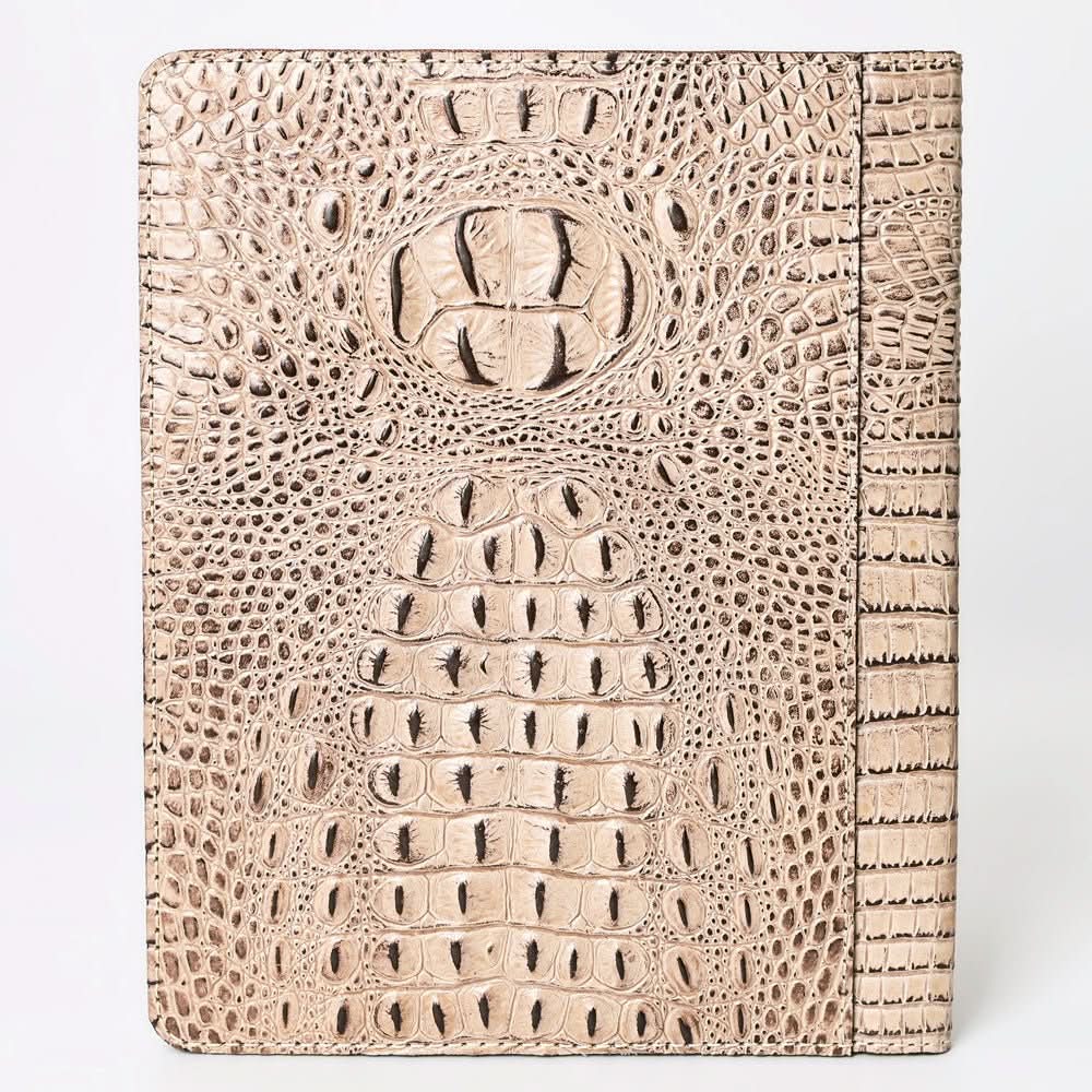 American Darling Portfolio Bag Hand Tooled Crocodile embossed Genuine Leather women bag western handbag purse