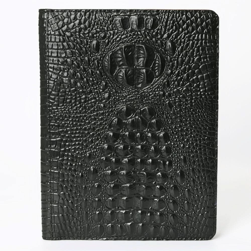 American Darling Portfolio Bag Hand Tooled Crocodile embossed Genuine Leather women bag western handbag purse