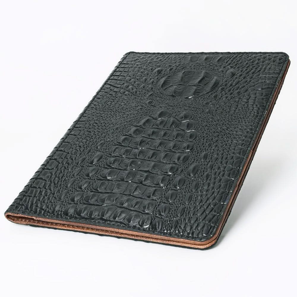 American Darling Portfolio Bag Hand Tooled Crocodile embossed Genuine Leather women bag western handbag purse