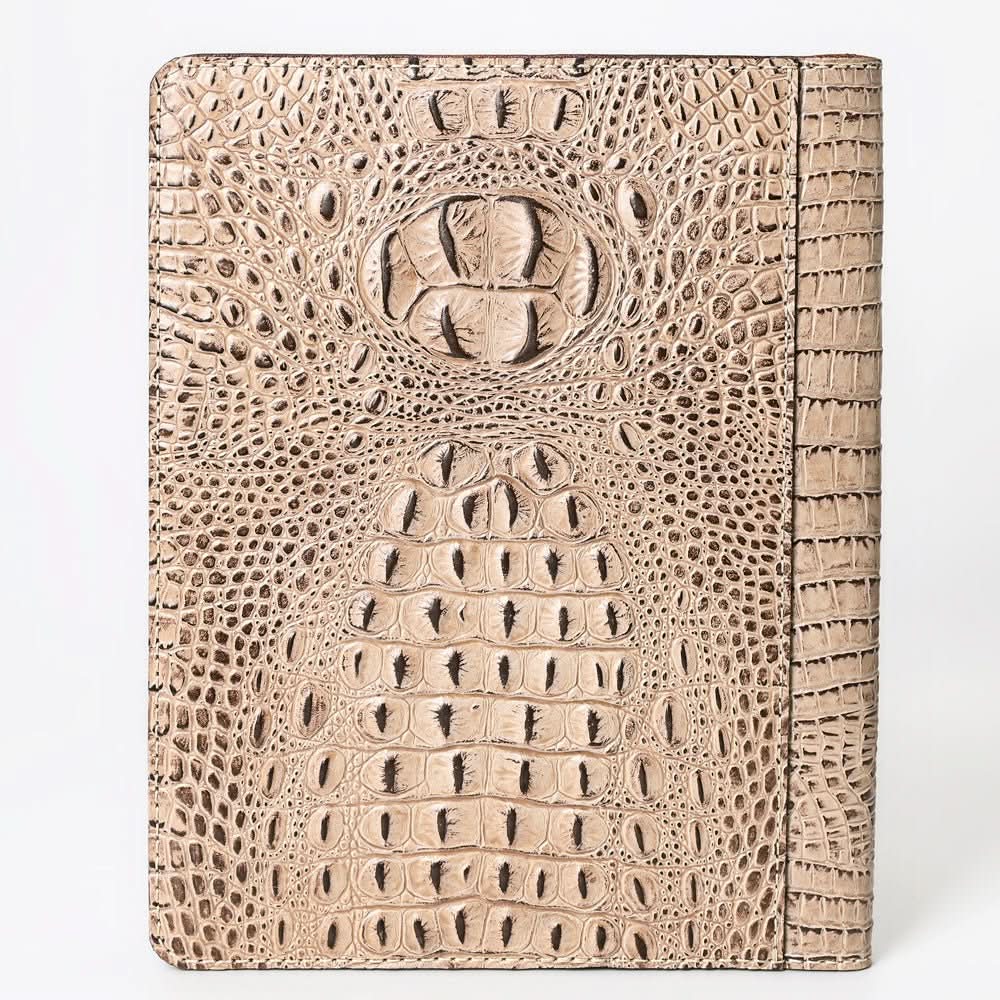 American Darling Portfolio Bag Hand Tooled Crocodile embossed Genuine Leather women bag western handbag purse