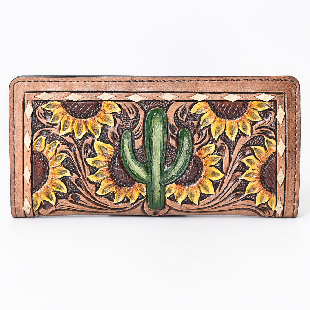 OHLAY WALLET Hand Tooled  Genuine Leather women bag western handbag purse