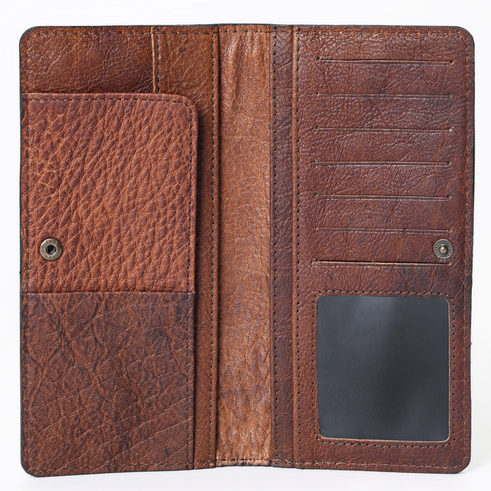 OHLAY WALLET Hand Tooled  Genuine Leather women bag western handbag purse