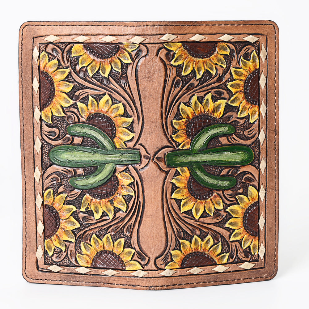 OHLAY WALLET Hand Tooled  Genuine Leather women bag western handbag purse