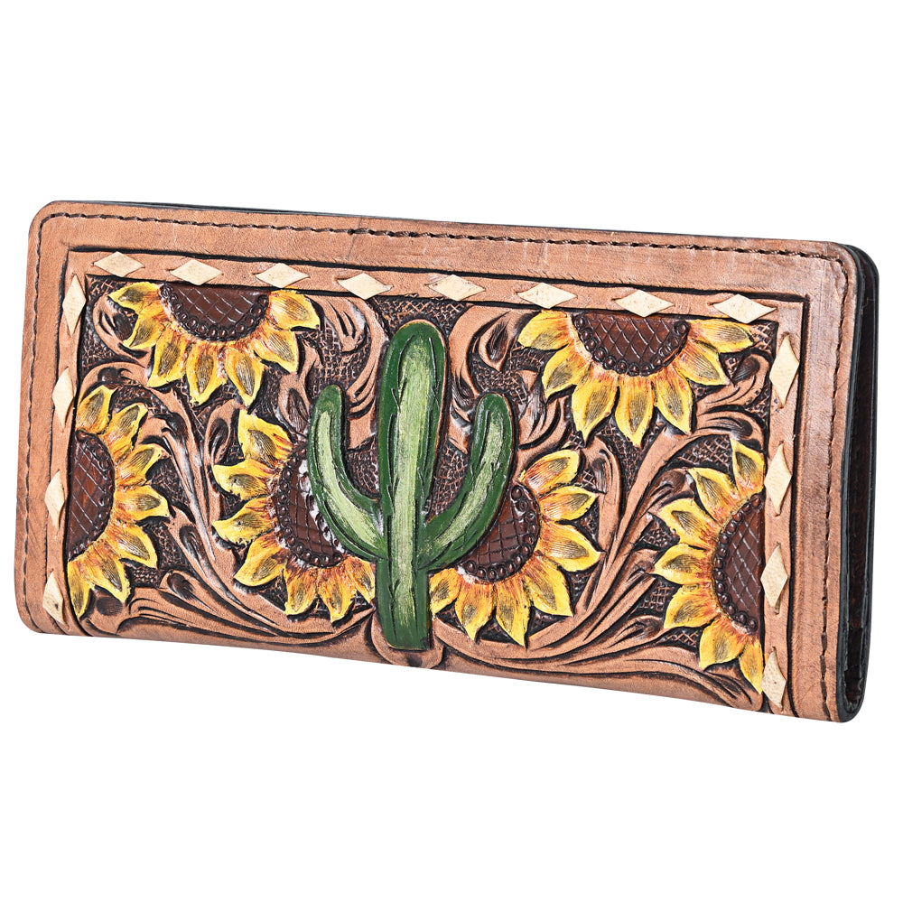 OHLAY WALLET Hand Tooled  Genuine Leather women bag western handbag purse