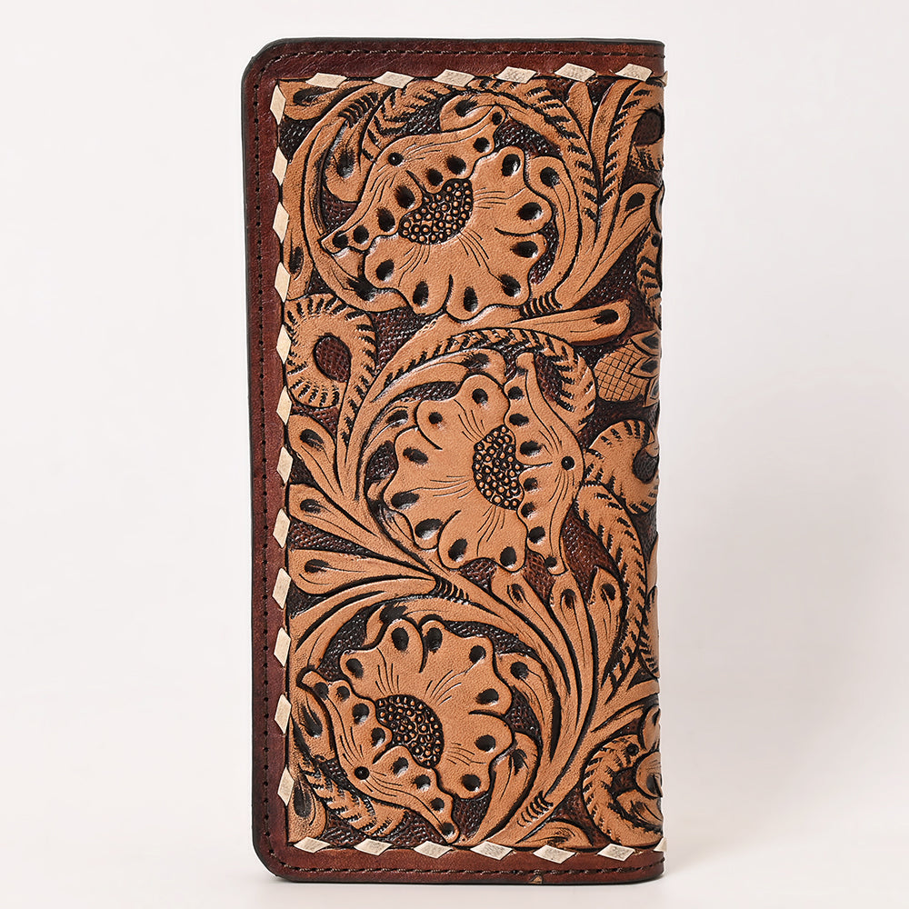 OHLAY WALLET Hand Tooled  Genuine Leather women bag western handbag purse