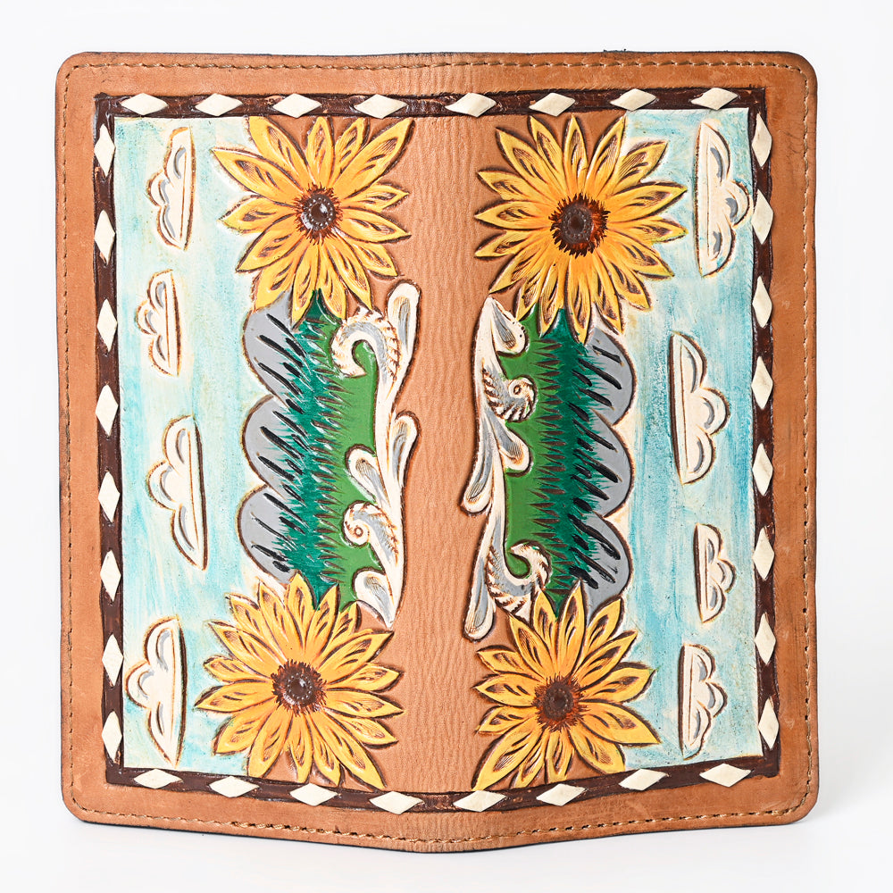 OHLAY WALLET Hand Tooled  Genuine Leather women bag western handbag purse