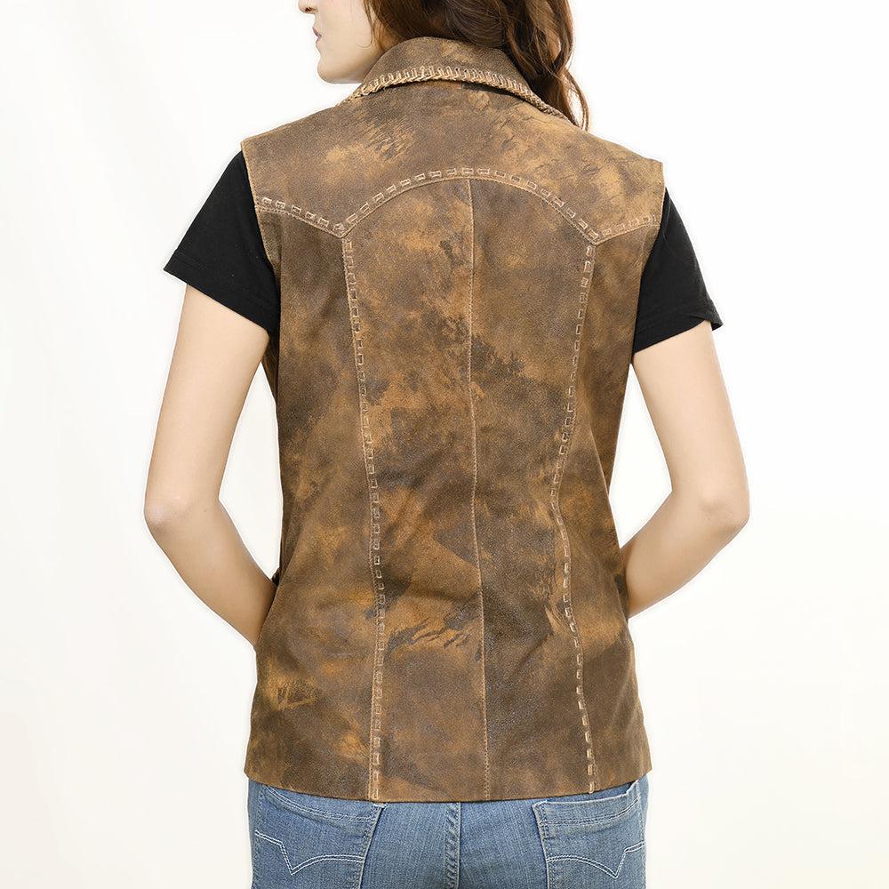 ADJKT036 Genuine Vintage  leather Women shirt  jacket  dress ladies girl
