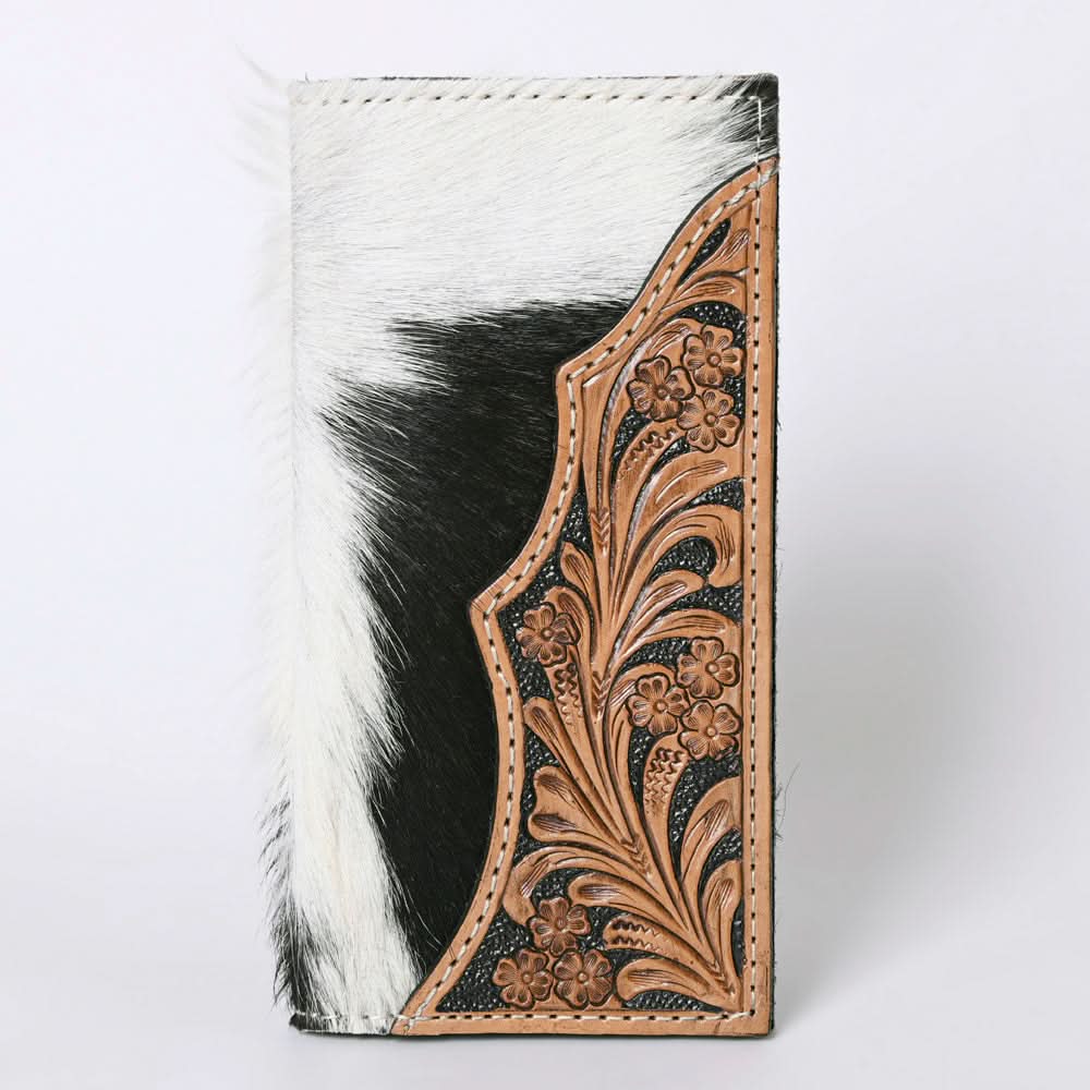 OHLAY KBG225 Coin Purse Hand Tooled Hair-On Genuine Leather women bag western handbag purse