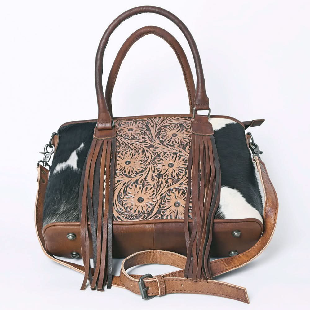 OHLAY KBG235 TOTE Hand Tooled Hair-on Genuine Leather women bag western handbag purse