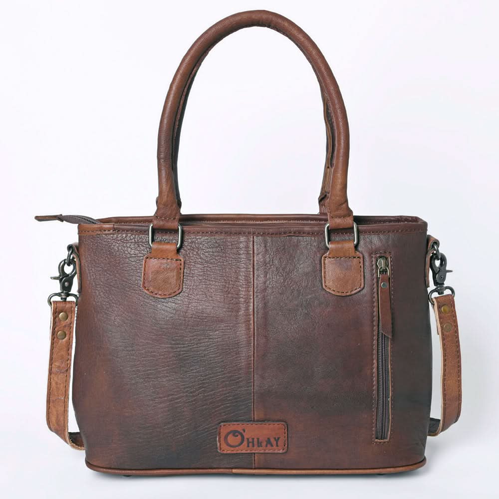 OHLAY KBG235 TOTE Hand Tooled Hair-on Genuine Leather women bag western handbag purse