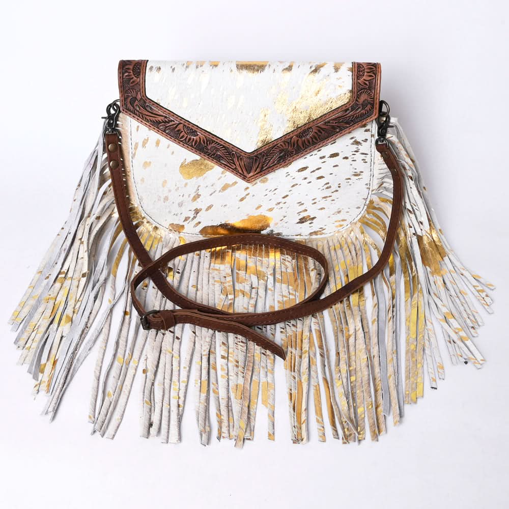 OHLAY KBG243 ENVELOPE Hand Tooled Hair-on Genuine Leather women bag western handbag purse