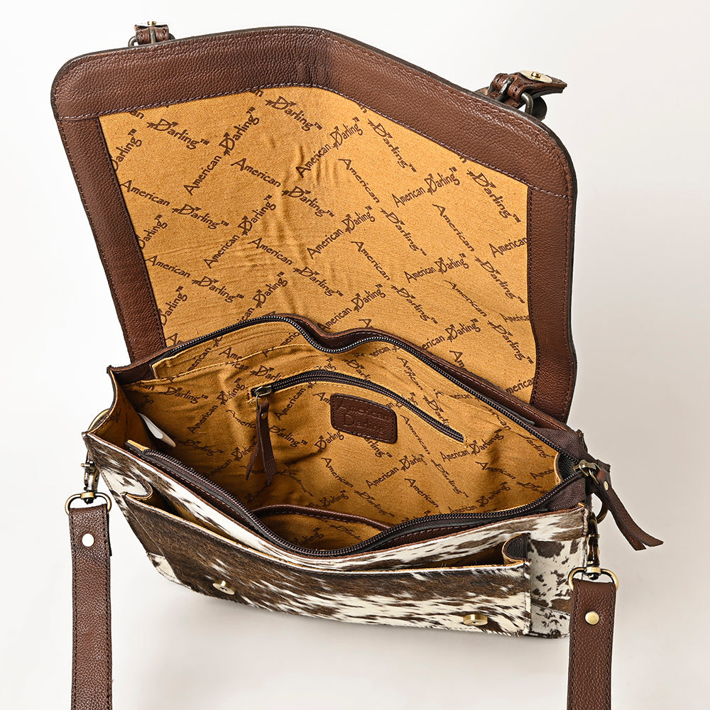 American Darling ADBGA423 Hand Tooled Hair-On Genuine Leather Women Bag Western Handbag Purse