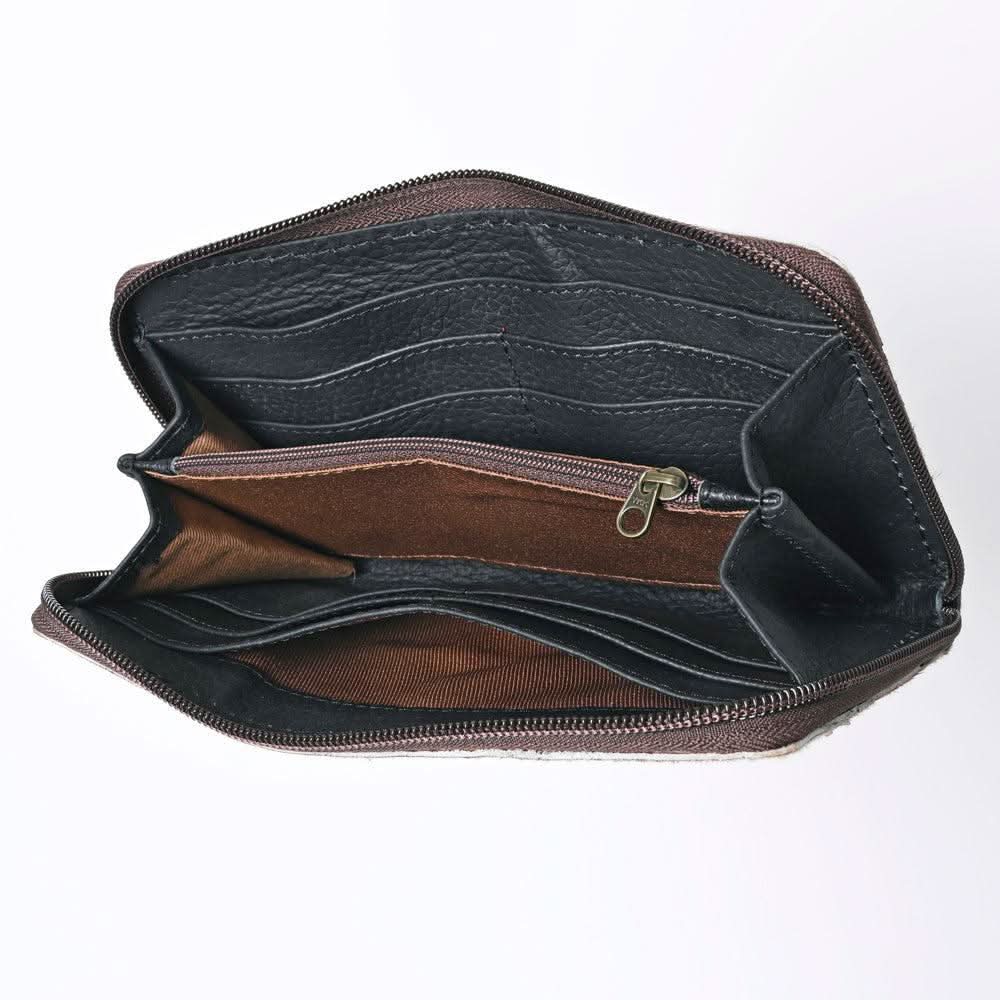 OHLAY KBG310 Coin Purse Embossed Hair-On Genuine Leather women bag western handbag purse