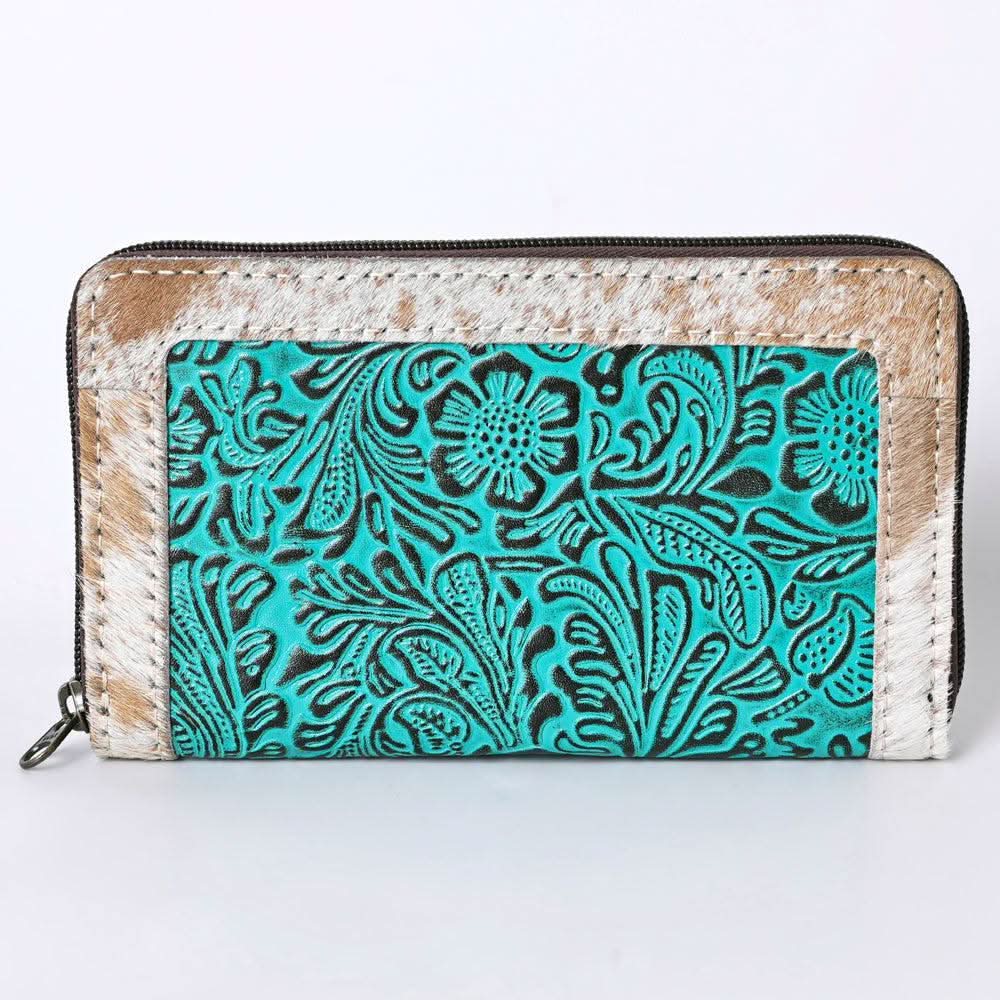 OHLAY KBG310 Coin Purse Embossed Hair-On Genuine Leather women bag western handbag purse