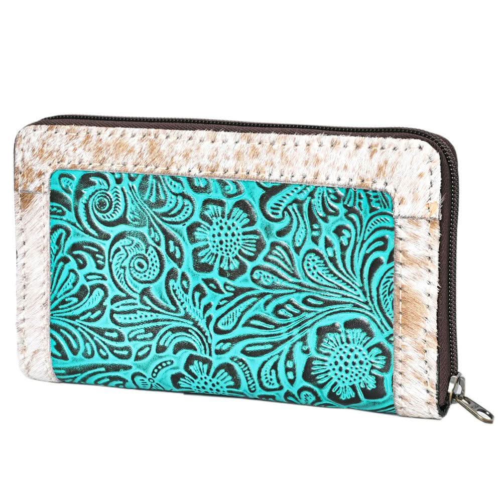 OHLAY KBG310 Coin Purse Embossed Hair-On Genuine Leather women bag western handbag purse