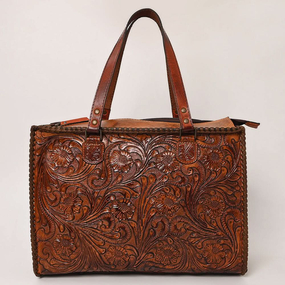 OHLAY KBG334A TOTE Hand Tooled Genuine Leather women bag western handbag purse