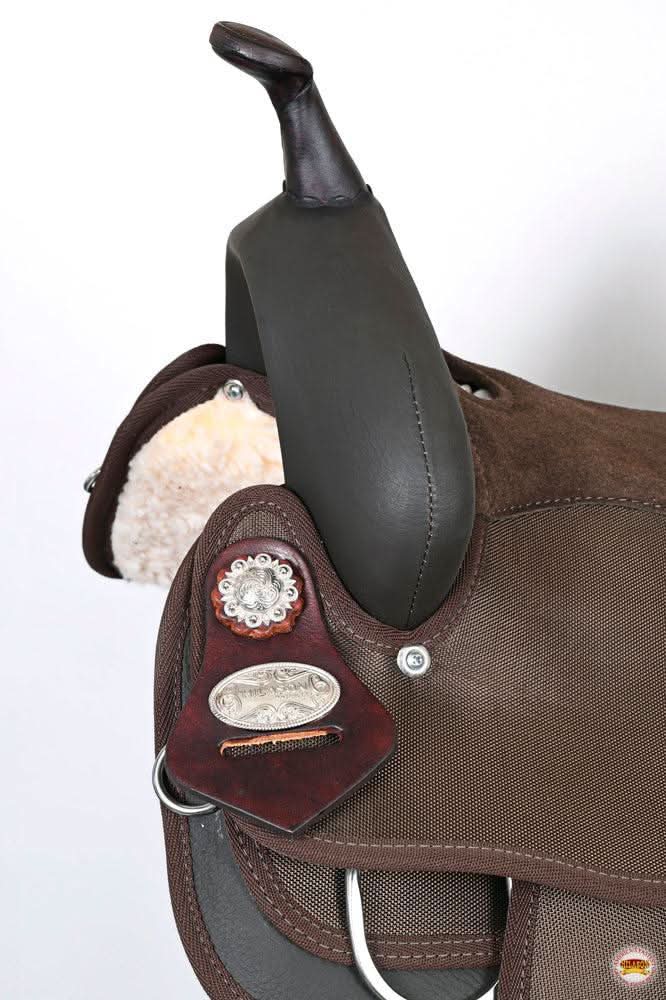 Hilason Horse Trail Pleasure Endurance Synthetic Saddle Brown