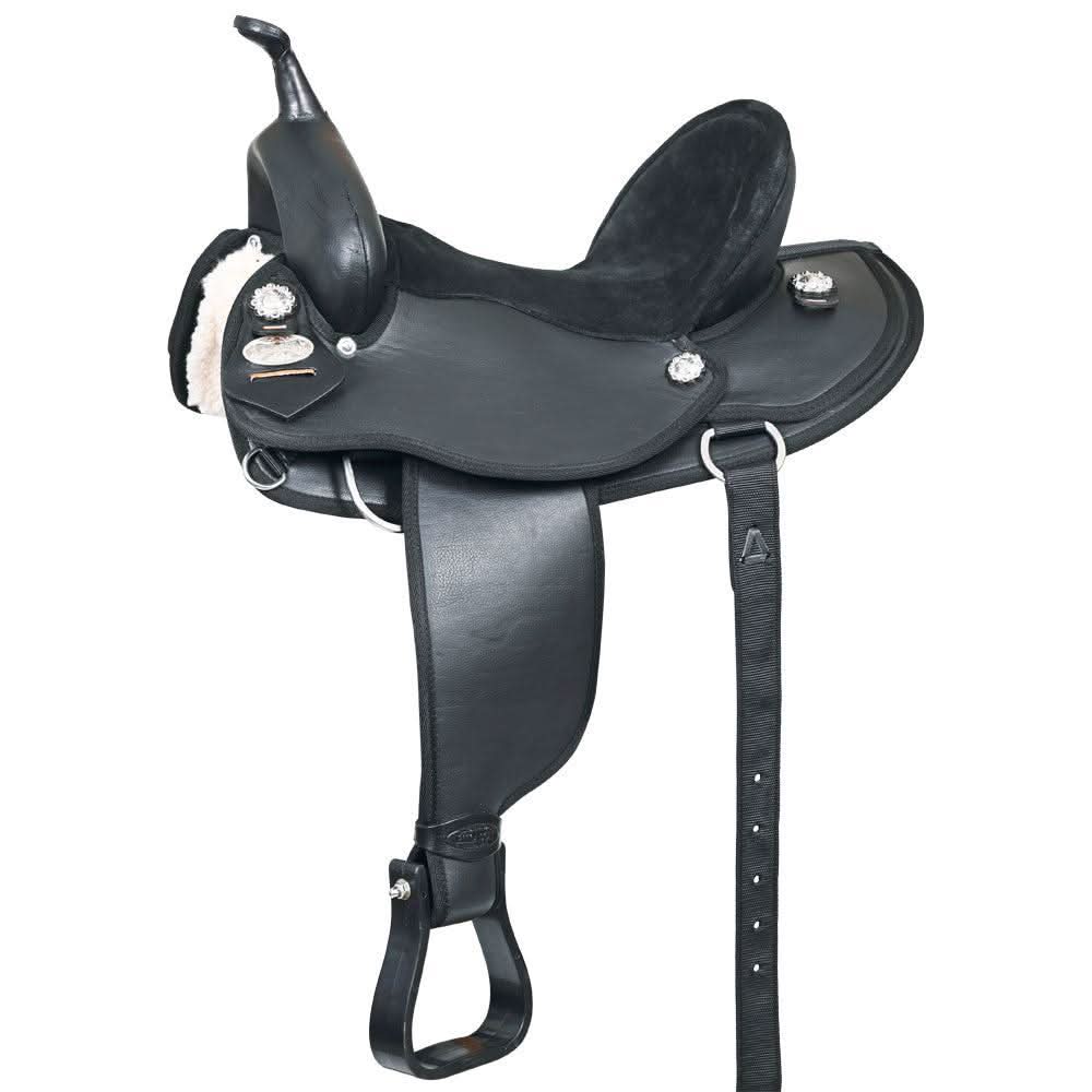 Hilason Horse Trail Pleasure Endurance Synthetic Saddle Black