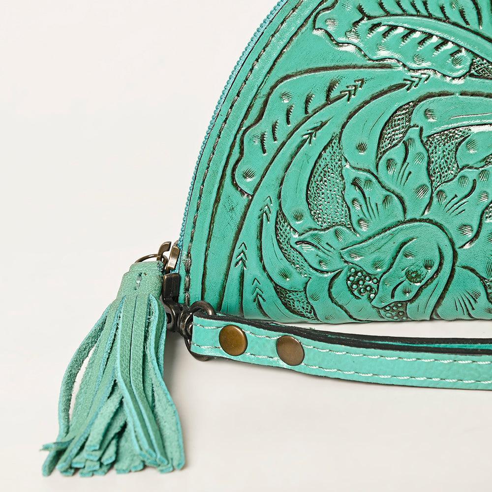 American Darling Clutch Hand Tooled Genuine Leather Women Bag Western Handbag Purse