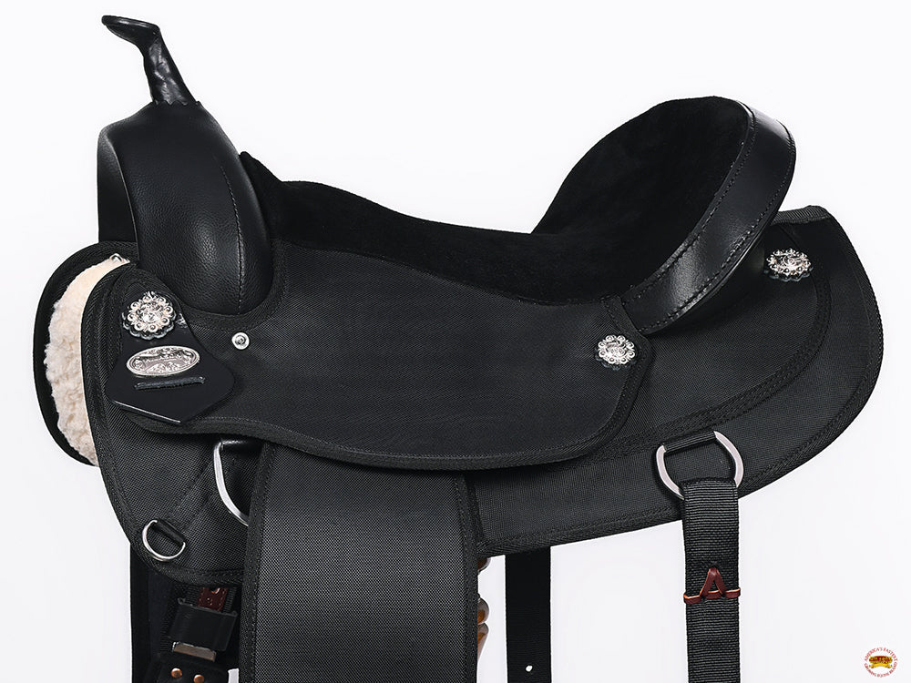 Hilason Flex Tree Western Horse Saddle Cordura Synthetic Trail & Pleasure