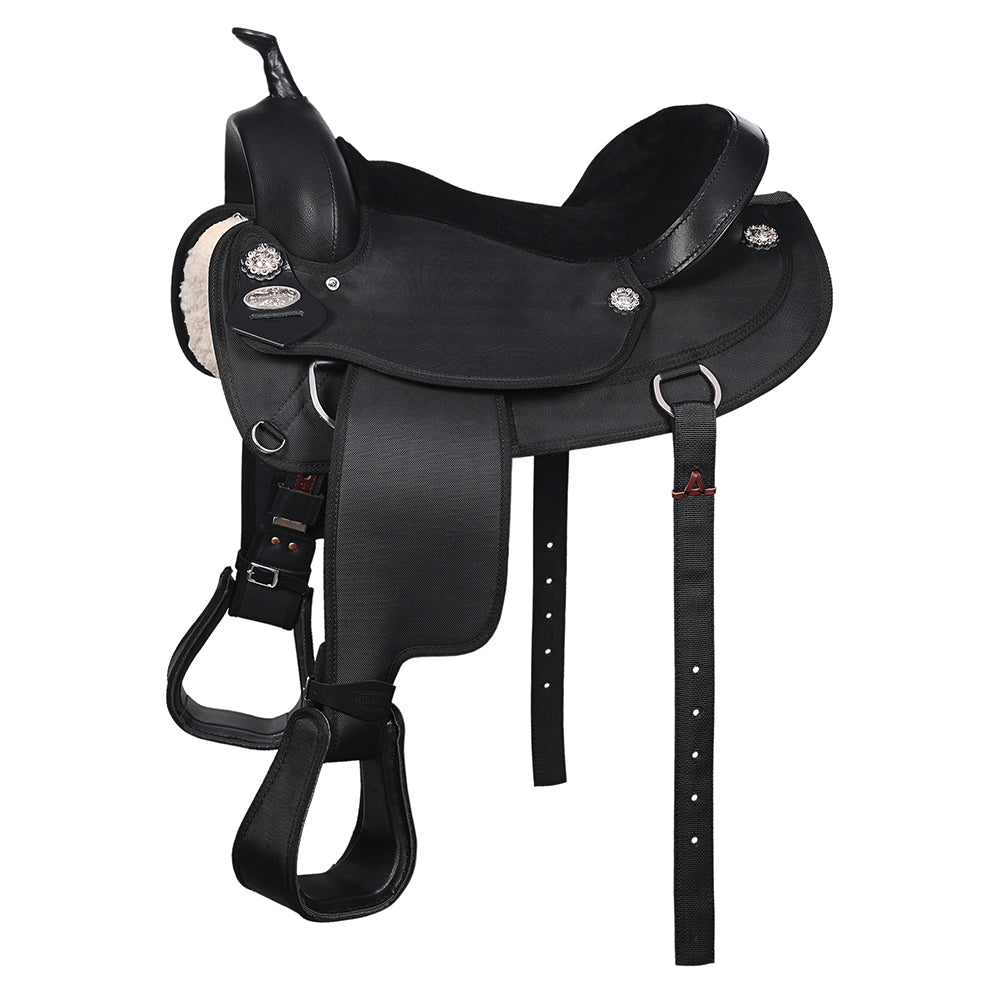 Hilason Flex Tree Western Horse Saddle Cordura Synthetic Trail & Pleasure