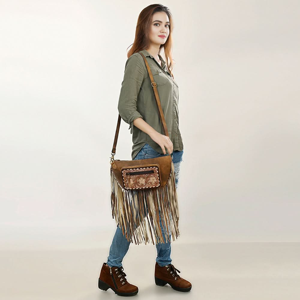 American Darling ADBGA435 Hand Tooled Genuine Leather Women Bag Western Handbag Purse