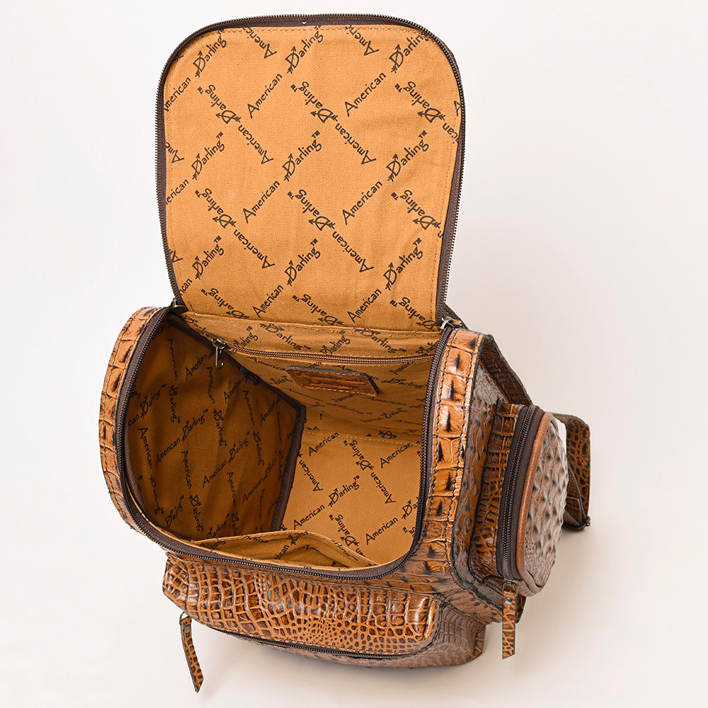 American Darling ADBG1250 Crocodile Embossed Genuine Leather Women Bag Western Handbag Purse